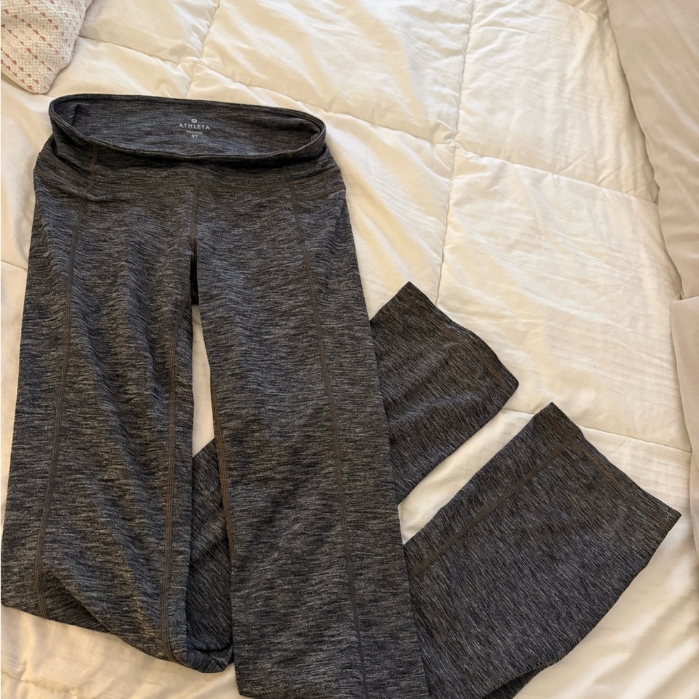Athleta Charcoal Heather leggings/yoga-Med tall